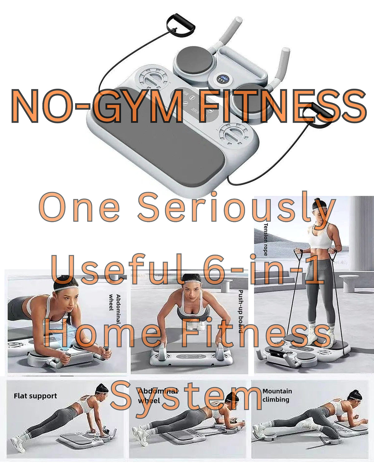 6-in-1 NO-GYM  HOME FITNESS SYSTEM
