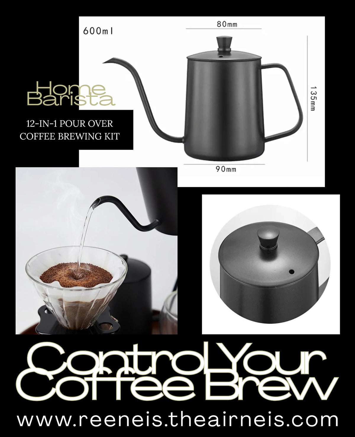 HOME BARISTA 12-in-1 POUR-OVER FILTER COFFEE KIT