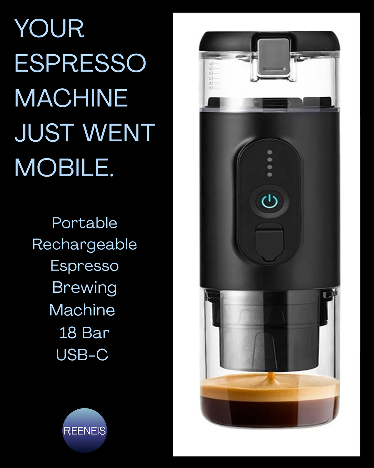 Portable Cordless Espresso Coffee Brewing