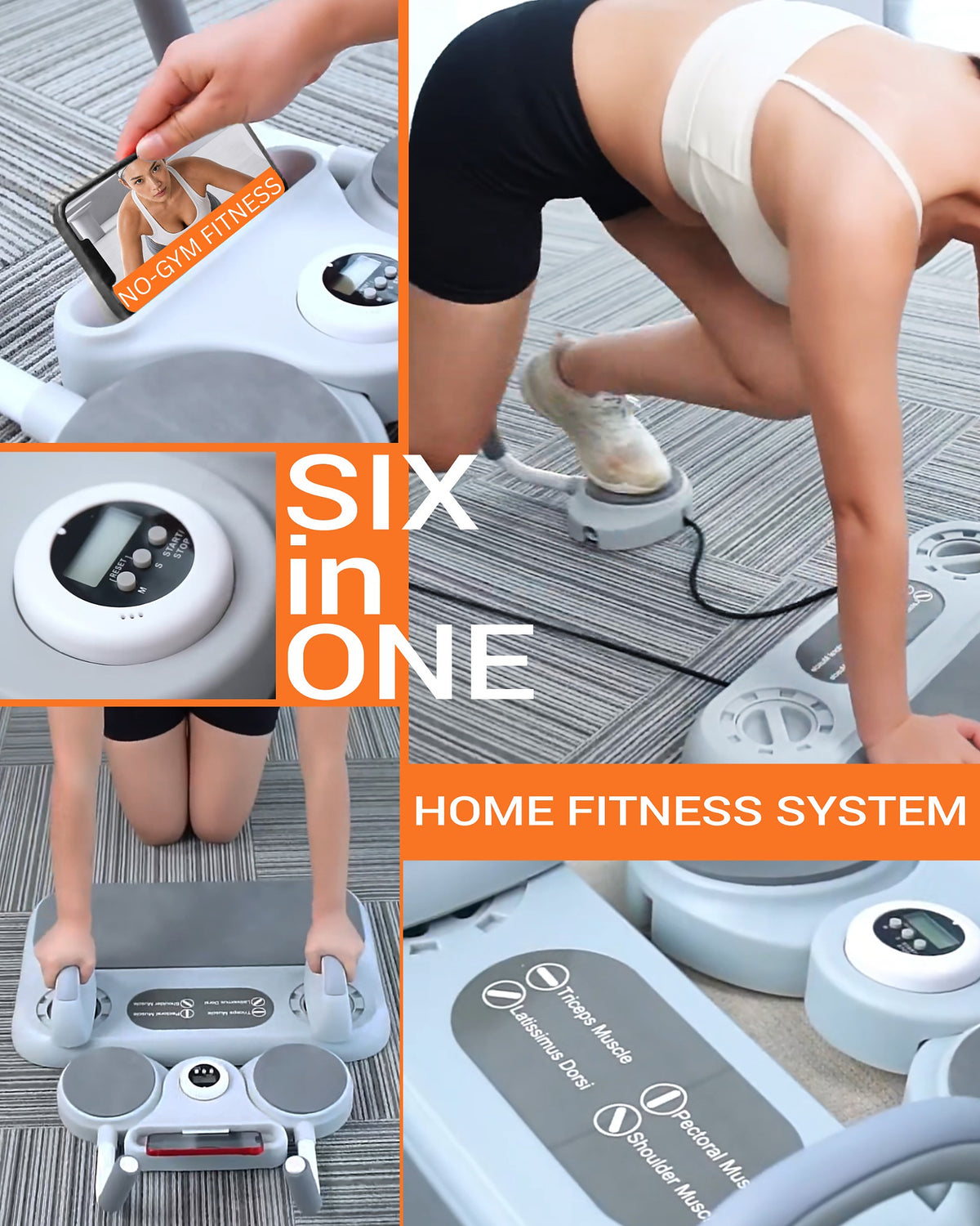 6-in-1 NO-GYM  HOME FITNESS SYSTEM